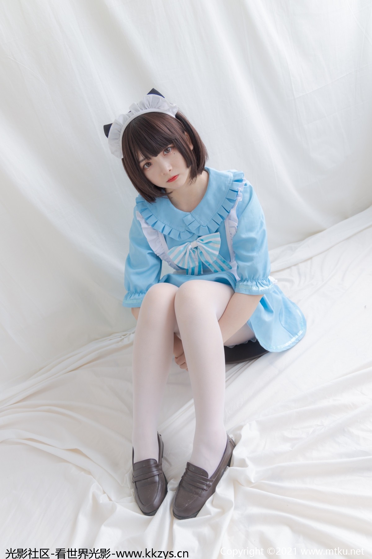 图片[2]-少女秩序 EX.06 古川kagura 蓝色猫女仆白丝美腿[42P-295.7M]-光影社区