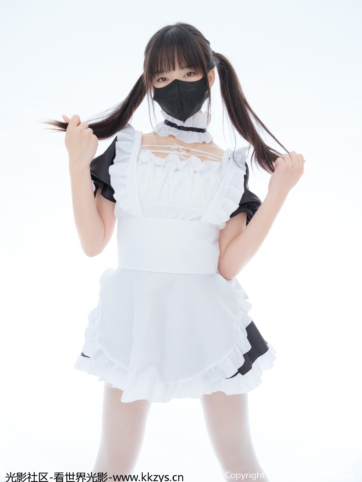 紧急企划 EX.003 见希w 双马尾白丝女仆 [46P-1.02GB]-光影社区