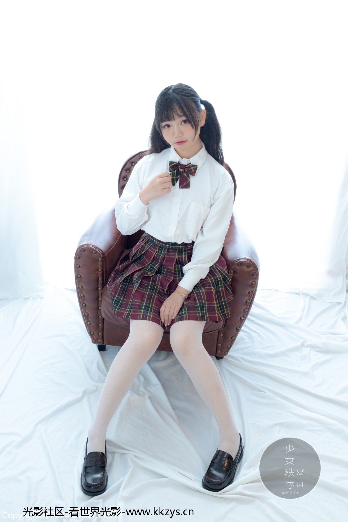 图片[2]-少女秩序 GR03L 双马尾白丝JK制服 [60P-526MB]-光影社区