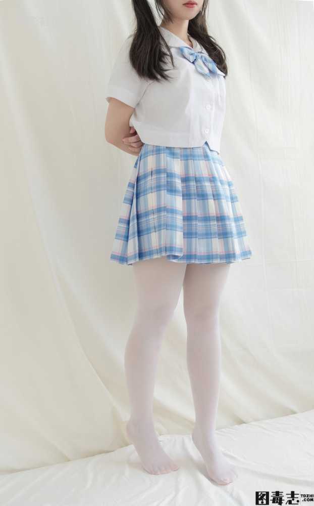 [轻兰映画] HANA.001 蓝白格子裙-光影社区