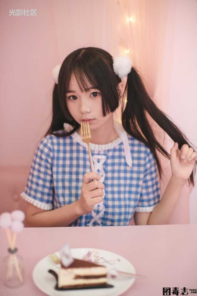 [轻兰映画] SPL.010 半度度度喵 格子连衣裙-光影社区