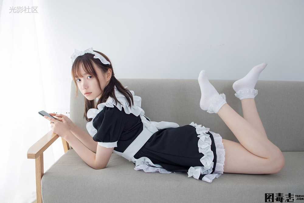 [森萝财团] JKFUN-051 Aika 百圆定制2-2 蕾丝花边短袜女仆-光影社区