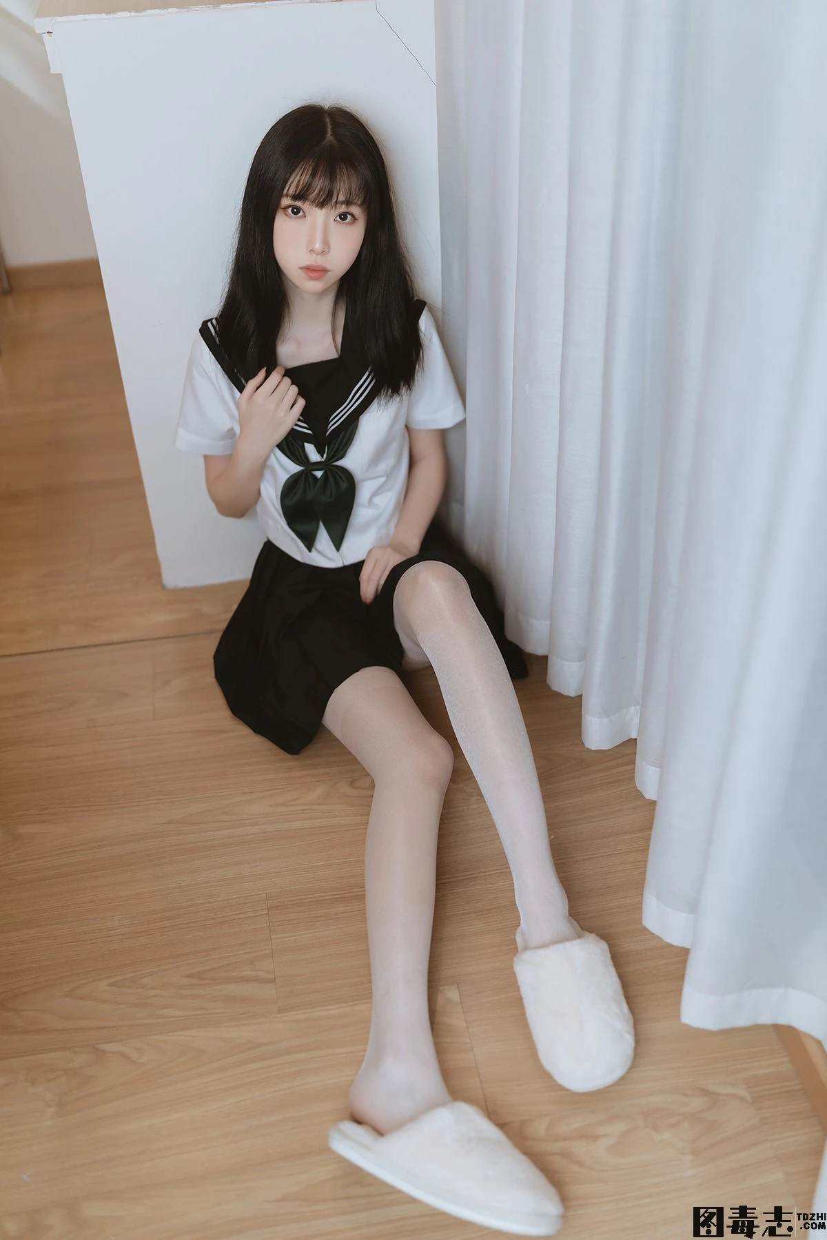 图片[3]-[许岚LAN(叁月life)] 白丝水手服-光影社区