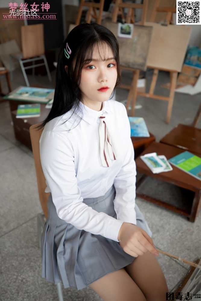 [MSLASS梦丝女神] 2019.09.25 恬恬《画室乖乖女》-光影社区