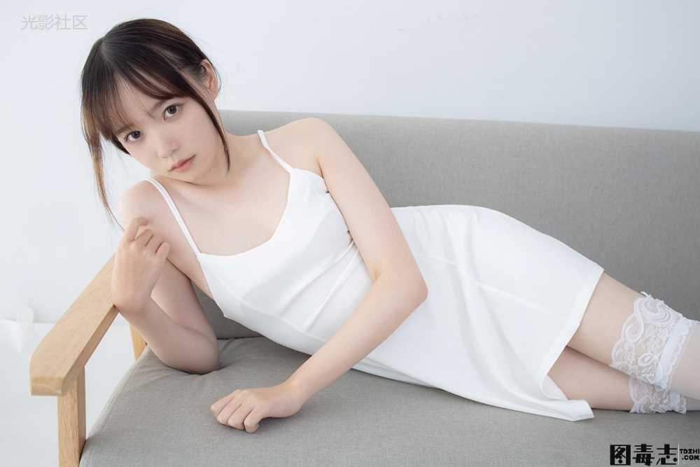 [森萝财团] JKFUN-044 Aika 百圆定制1-5 白色吊带裙-光影社区