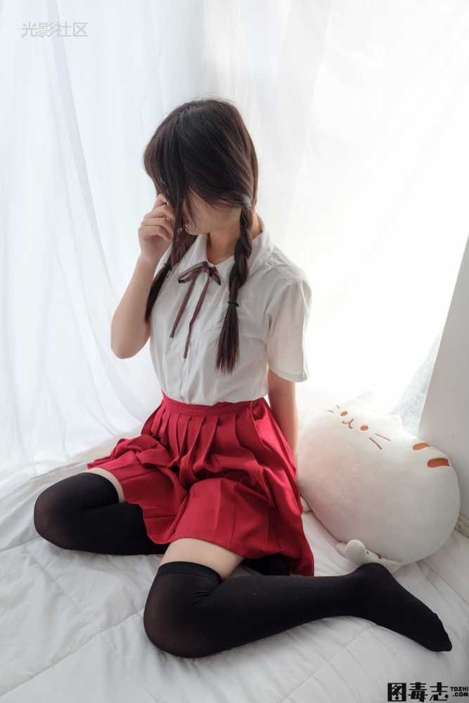 [喵写真] R15-013 红裙黑丝-光影社区