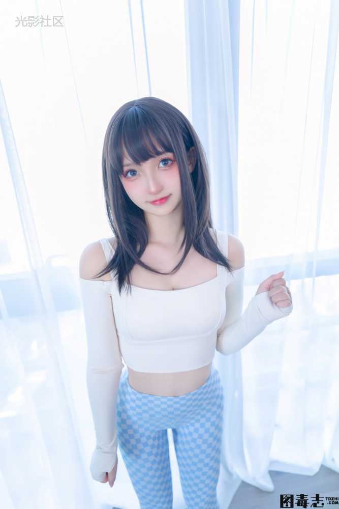 [神楽坂真冬] NO.069《蓝白格》 (絶対企画)-光影社区