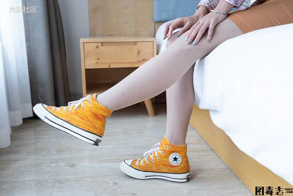 [BoBoSocks袜啵啵] No.008 涵涵-帆布鞋、白色短棉袜、肉丝-光影社区