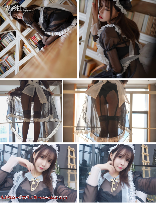 #亚马逊鲶鱼 NO.049 黑色透明女仆 [33P-192.78 MB]-光影社区